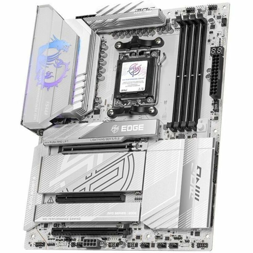 MSI MPG X870E EDGE TI WIFI Gaming Desktop Motherboard - AMD X870E Chipset - Socket AM5 - ATX MSI MPG X870E EDGE TI WIFI Gaming Desktop Motherboard - AMD X870E Chipset - Socket AM5 - ATX